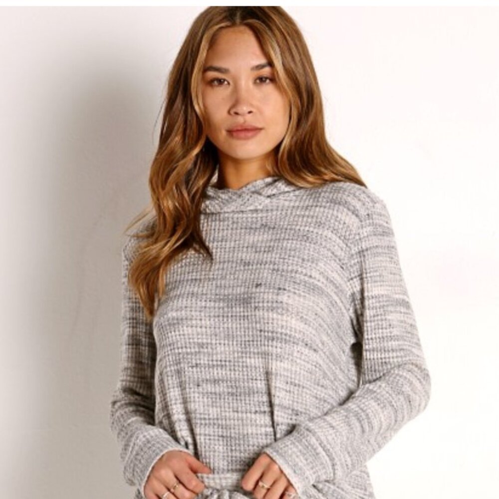 *HP* DKNY JEANS beige crop top hoodie